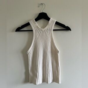 Hand knit ribbed tank (XS)